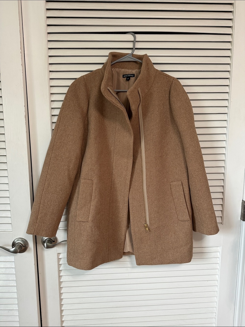 J. Crew Factory Camel Wool Pea Coat
